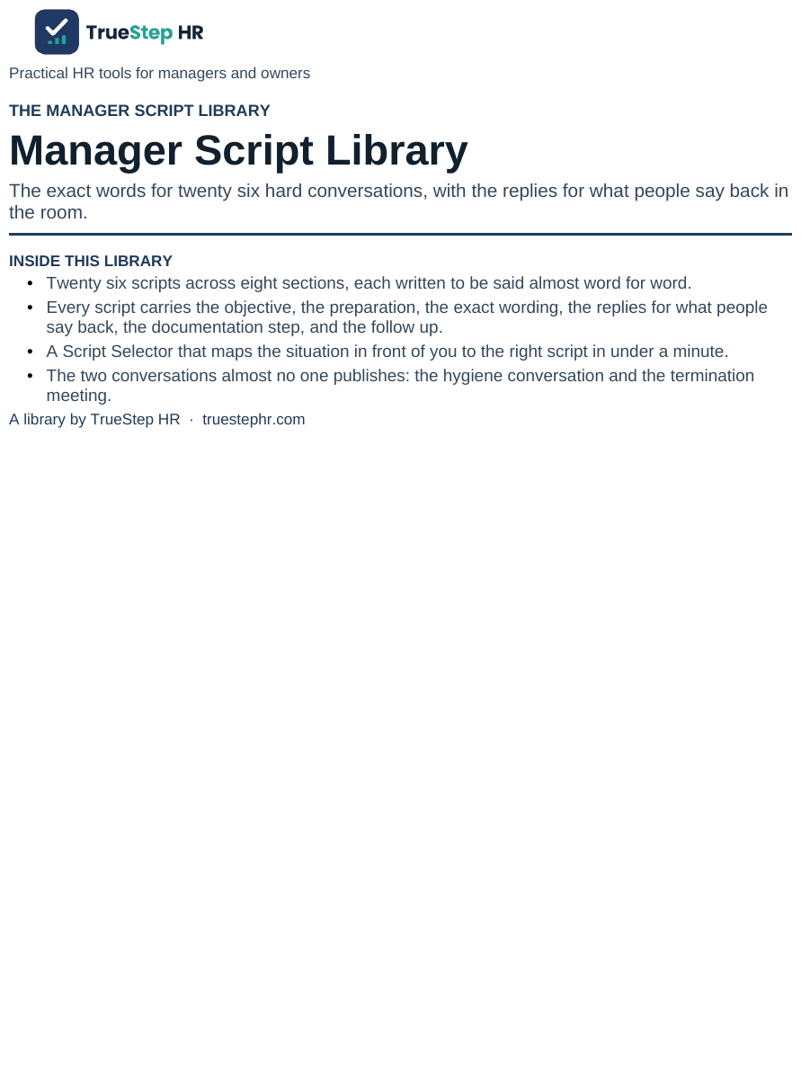 Manager Script Library