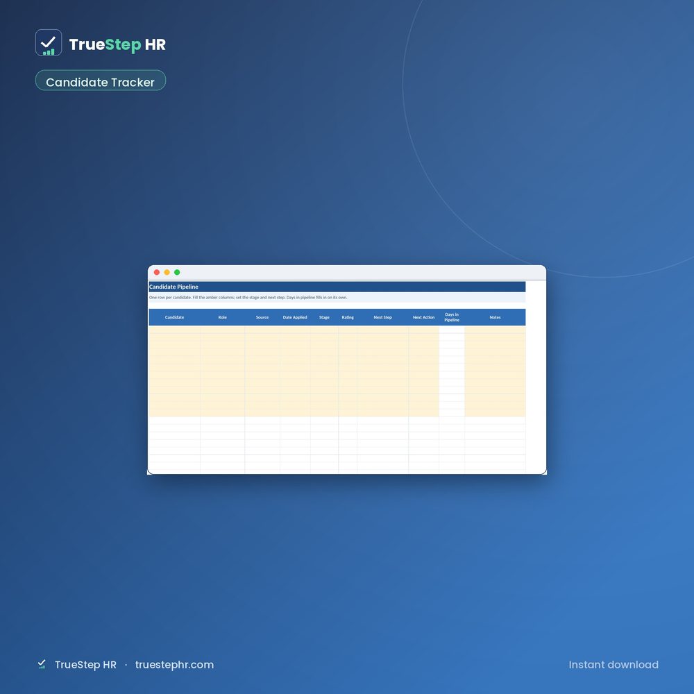 A tracker from the Employee Relations and Workplace Investigations kit logging a sample case through intake, interviews, findings, and resolution