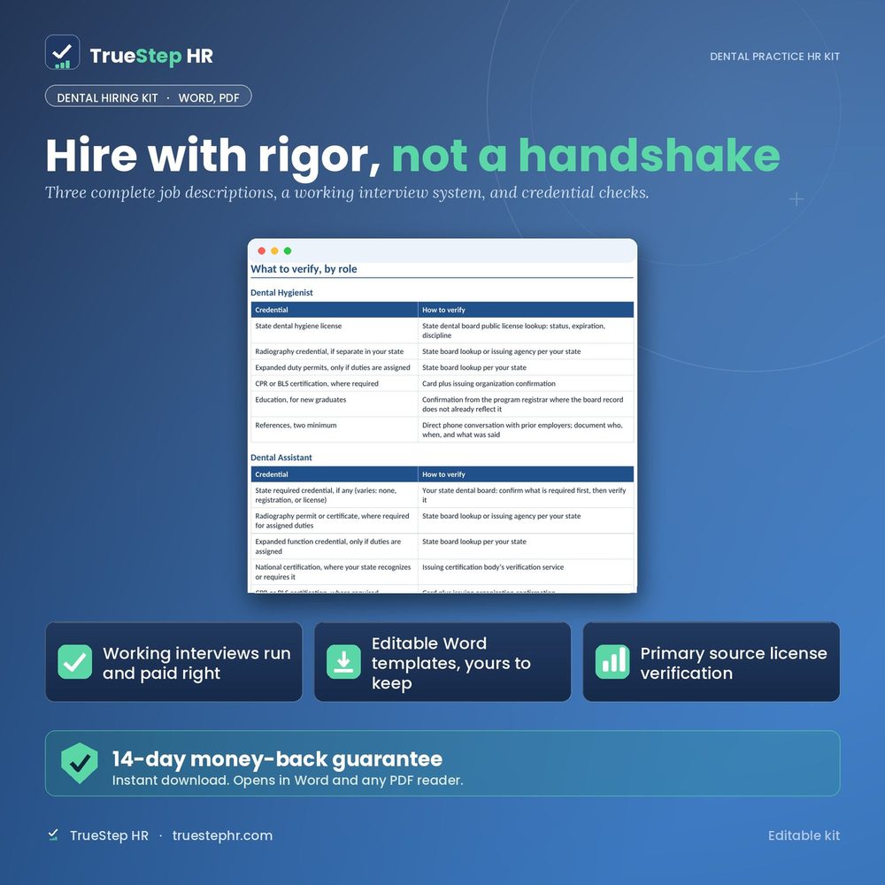 The Dental Hiring Kit, a hiring kit for dental practices