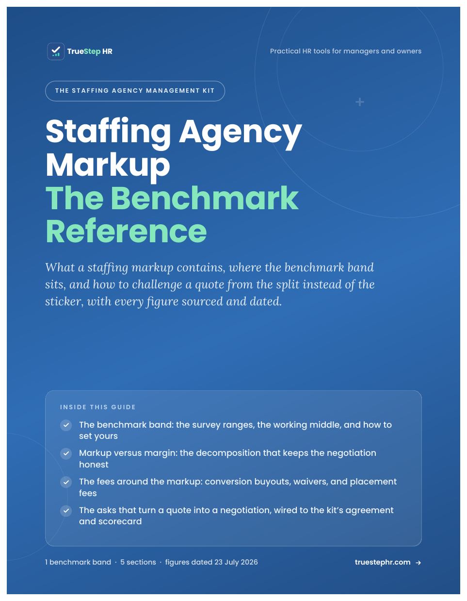 Markup benchmark reference cover