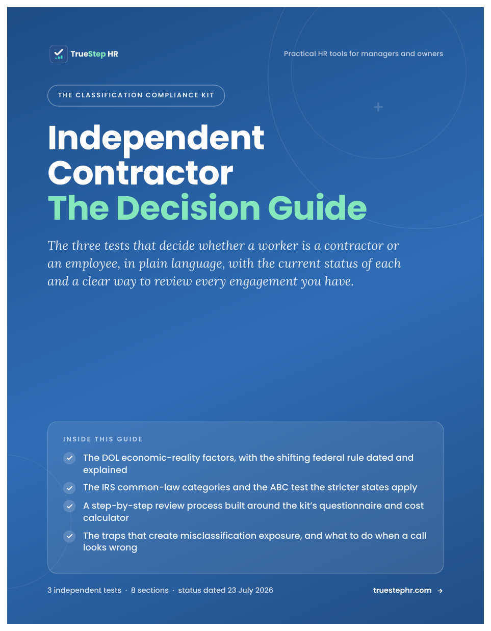 Classification decision guide cover